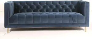 Opulent Italian Elegance: Luxurious White Velvet 3-Seater Sectional Sofa (Dark Grey)