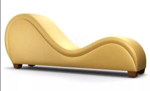 Ripple FURNITURE Modern Style S-Shape Sofa (Yellow)
