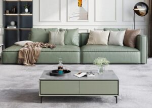 Italian Minimalist Straight Row Fabric Luxury Living Room Sofa