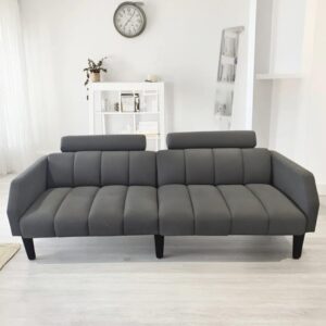 Ripple FURNITURE Modern Sectional Sofa, Camel Brown Velvet, Large Curved Design, Armless, High-Density Foam Cushions, Living Room.