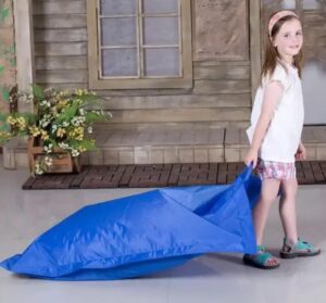 Ripple FURNITURE Sitzsack Bean BagPillow Chair For Outyard and Living Room (Blue, Unfilled)