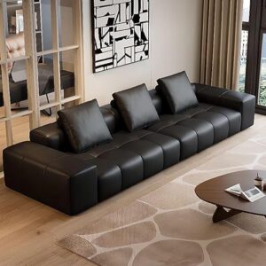 Ripple FURNITURE Modern Velvet Sectional Sofa, Camel Brown.Armless Design, High-density Foam, Living Room, Fixed Cushions, 2-Piece Set with Throw Pillows