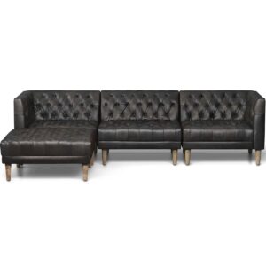 William Leather 3 Piece Sectional Sofa 266 X 177 X 72 Cm Multicolor FOS-FUAE-1742-1M