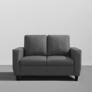 Modern Fabric Sofa (2 Seater, Stone Grey)