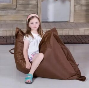 Ripple FURNITURE Sitzsack Bean BagPillow Chair For Outyard and Living Room (Brown, Filled)