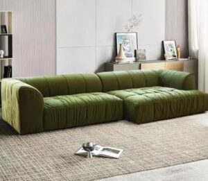 Ripple FURNITURE Velvet Sofa Couch for Living Room, Bedroom, Dining Room, Den, Office, Guest Room, Nursery