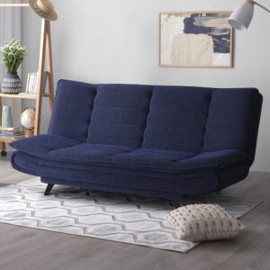 Ripple FURNITURE Foldable 3 Seater Sofa Cum (Navy Blue)