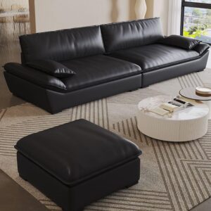 Ripple FURNITURE luxurious anti cat scratch leather sofa for offices and living rooms