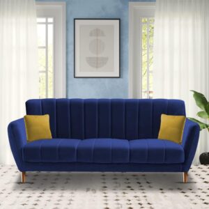 3 Seater Sofa Set for Living Room (Blue)
