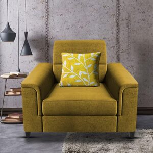 Single Seater Sofa for Living Room (Yellow)