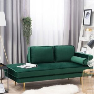 Right Hand Velvet Chaise Lounge 171 X 79 X 63 Cm Ivory FOS-FUAE-1779-1M