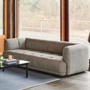 Ripple FURNITURE Modern Tufted Sofa, Luxurious Grey Fabric, Contemporary Living Room Couch (Light Grey)