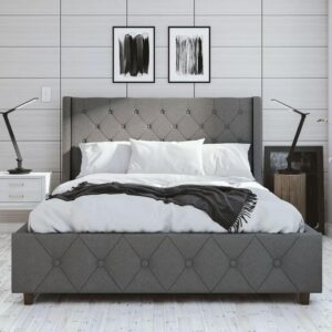 Mercer Tufted Upholstered Platform Bed 45 X 50 X 100 Cm Multicolor FOS-FUAE-1515-1M