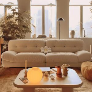 Ripple FURNITURE abrasive cloth standard sofa with armrest and concealed support living room and offices