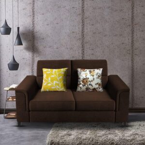 2 Seater Sofa Set for Living Room (Brown)