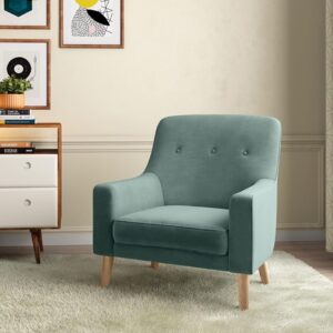 Hagen Velvet Lounge Chair 78 X 76 X 81 Cm Multicolor FOS-FUAE-1324-1M
