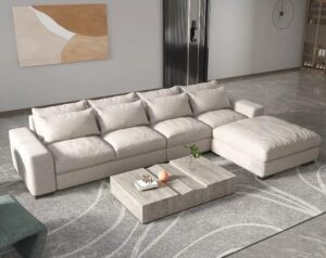 Italian L shaped modular sofa