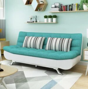 Ripple FURNITURE Stylish Sofa Bed for Versatile Living Cozy Sofa Turns Bed Comfort for Sitting or Sleeping (Teal Blue)