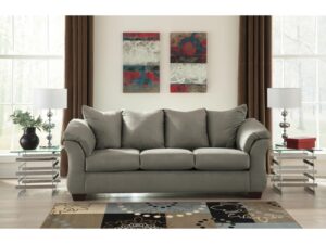 Ripple FURNITURE Flared Arm Sofa, 3-Seater, Plush Pillow Back. (Cobblestone)