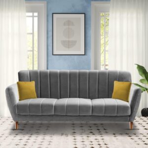 3 Seater Sofa Set for Living Room (Grey)