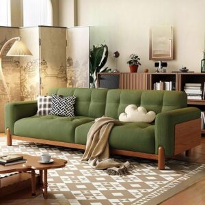 Ripple FURNITURE 2 pc 4 seater with wooden frame for living room