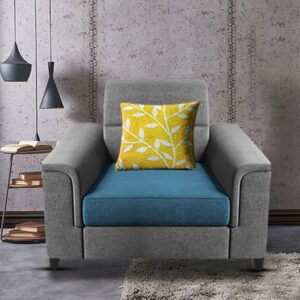 Single Seater Sofa for Living Room (Turquise Grey)