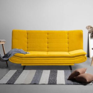 Ripple FURNITURE  Foldable 3 Seater Sofa Cum (Yellow)