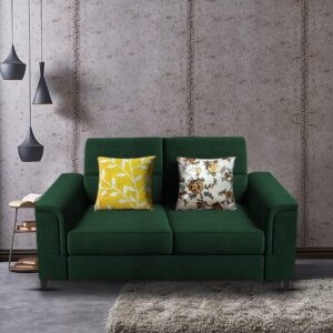 2 Seater Sofa Set for Living Room (Green)