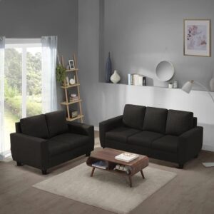 Modern Fabric Sofa (3+2 Seater, Woody Brown)