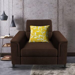 Single Seater Sofa for Living Room (Brown)