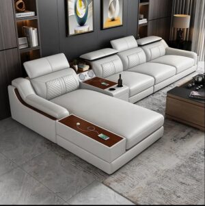 Ripple FURNITURE L-shaped leather sofa