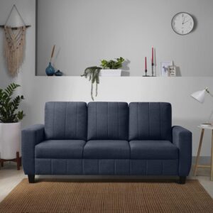 Modern Fabric Sofa (3 Seater, Ocean Blue)