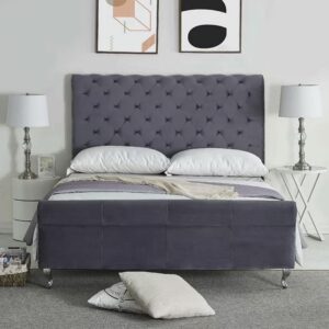 Villeda Upholstered Sleigh Bed 45 X 50 X 100 Cm Espresso FOS-FUAE-1499-1M