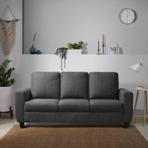 Modern Fabric Sofa (3 Seater, Stone Grey)