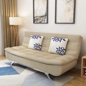 Fabric multifunction folding sofa cum bed (Beige)