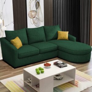 EleganceEdge 4-Seater Sofa Set for Living Room (Green)
