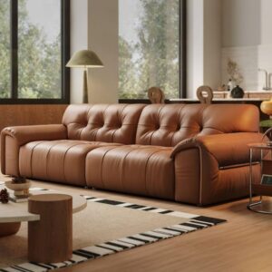Ripple FURNITURE 2 seater apricot colored sofa with concealed support fo offices and living rooms