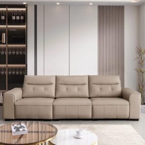 Ripple FURNITURE Modern Modular Sectional Sofa, Orange Velvet, 4 Seater, Deep Seat with Throw Pillows, Contemporary Living Room Couch