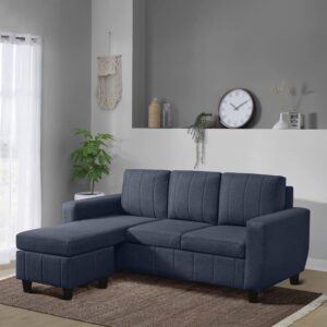 Modern Fabric Sofa (Interchangeable Sectional Sofa, Ocean Blue)