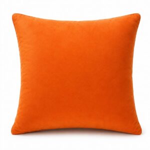 Ripple Furniture Modern Sectional Sofa, Velvet, Large, Armless Design with High-Density Foam, Fixed Cushions, Living Room, Adult (Light Orange)