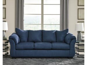 Ripple FURNITURE Flared Arm Sofa, 3-Seater, Plush Pillow Back. (Blue)