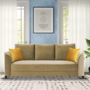 Modern Elegance 3-Seater Sofa Set (Cream)