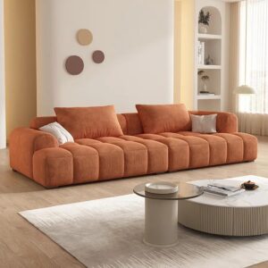 Modern Living Room Sofa Woobly Design (Orange)