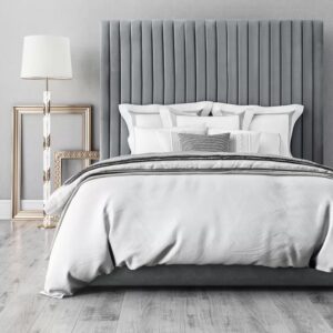 Abid Upholstered Bed Frame 45 X 50 X 100 Cm Grey FOS-FUAE-1399-1M