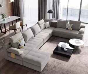 Contemporary U-Shaped Sofa Set with Timeless Elegance