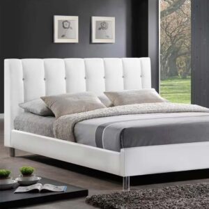 Vino Modern Bed Frame 45 X 50 X 100 Cm Ivory FOS-FUAE-1470-1M