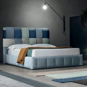 Multibands Bed With Upholstered Headboard 0 X 130 Cm Multicolor FOS-FUAE-1494-1M