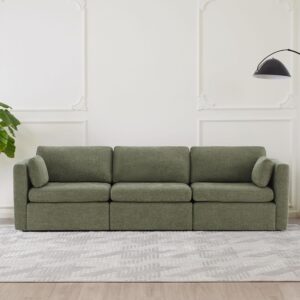 Ripple FURNITURE Mordern Designn New Elegant Three-Seater Sofa (Green)