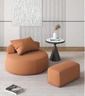 Ripple FURNITURE Sofa Set with Ottoman, Living Room Couches, Sofa Chairs, Furniture, Orange