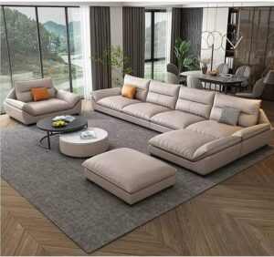 Multifunction wooden frame sofa set
